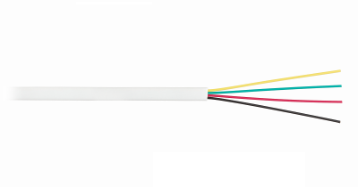 Кабель NIKOLAN плоский, телефонный, 4 многожильных проводника, 26 AWG, внутренний, PVC, 100м 