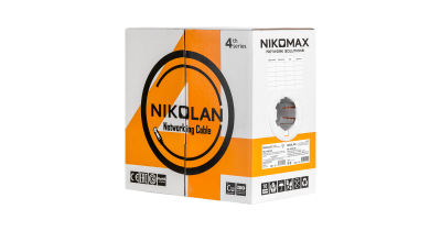 Кабель NIKOLAN U/UTP, 4 пары, Кат.6, 23 AWG, внутренний, PVC, 305м, где хх-цвет 